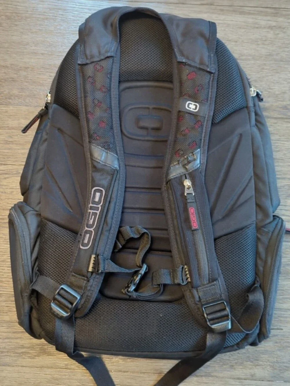 OGIO Black Backpack with Red Zipper Accents Laptop Bag